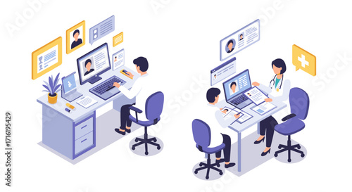 Isometric medical consultation online: telemedicine and virtual healthcare