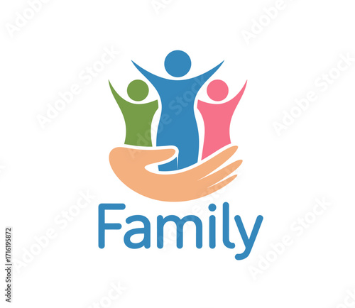 Family Support and Care A Colorful Vector Illustration of Togetherness and Love