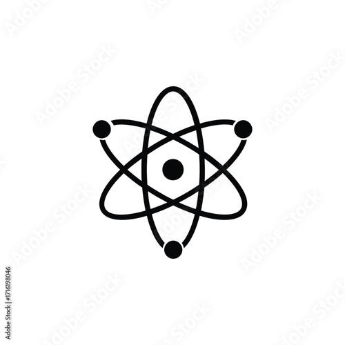 Atomic Structure Illustration A Simple Diagram of Electrons Orbiting the Nucleus