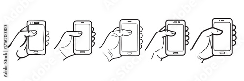 Mobile Technology and Communication Outline Icons
