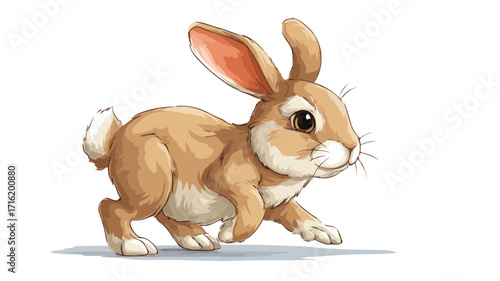 Cute Cartoon Rabbit Illustration for Design Projects