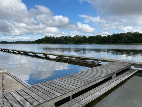 Fotografi pier on the banter lake in wilhelmshaven