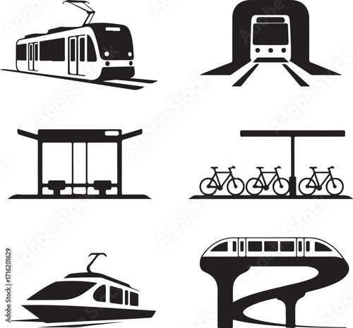 Modern transport options for city travel and transit