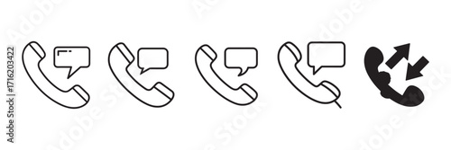 Voice Call with Text Bubble Graphic