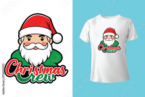 Ho Ho Ho Merry Christmas design with smiley face and checkered background for Christmas celebration