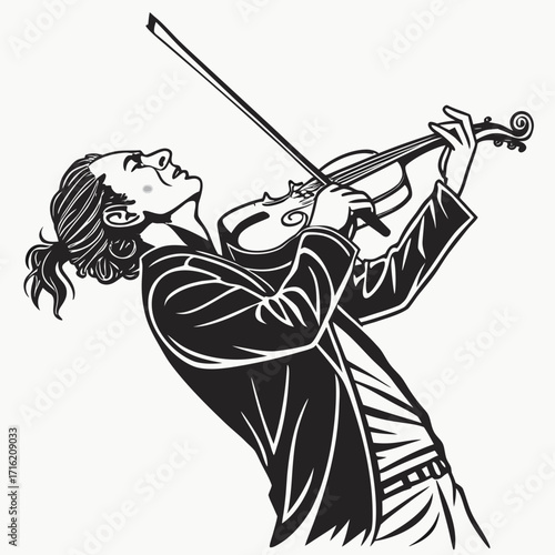 vector illustration of a violin