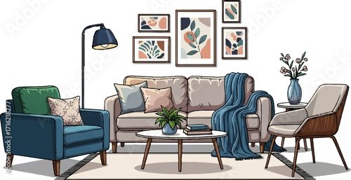 Modern Cozy Living Room Interior Design