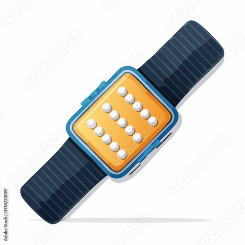 Modern smartwatch design with user interface on a white backdrop
