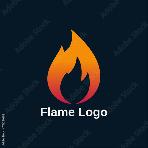 Unique fire flame icon vector, Modern bonfire silhouette, Abstract fire symbol, Branding logo for business
