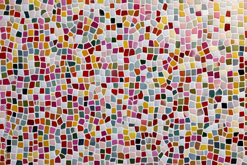 Fototapeta premium Colorful mosaic tile pattern background texture design art