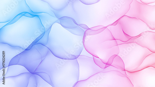 Abstract pastel texture with intertwining lines in blue and pink shades.