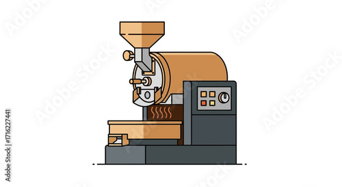 Professional coffee roaster machine for gourmet bean preparation and artisan craft brewing