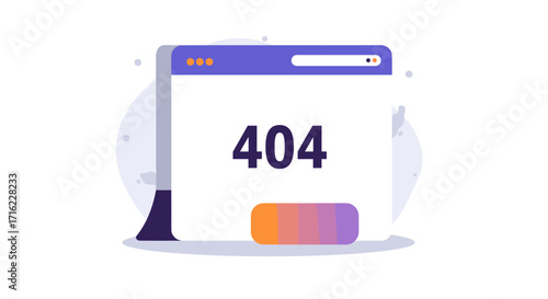 Modern 404 error page design with gradient button in minimalistic style