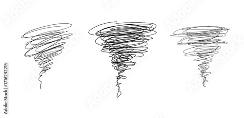 group of sketch illustration of tornado .eps