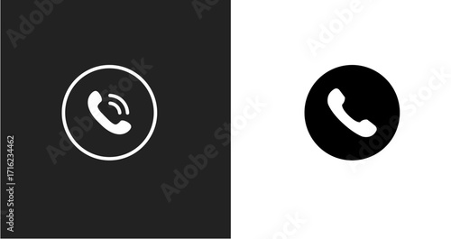 Minimalist phone call icon vector