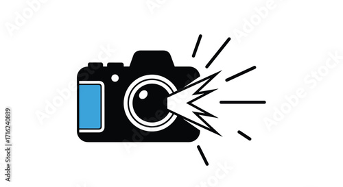 Capturing the moment a camera flash illuminates the scene with dynamic energy.