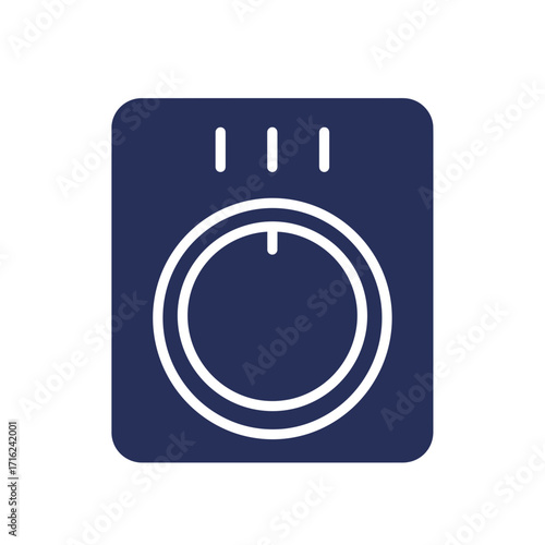 Smart thermostat control dial in minimalistic design