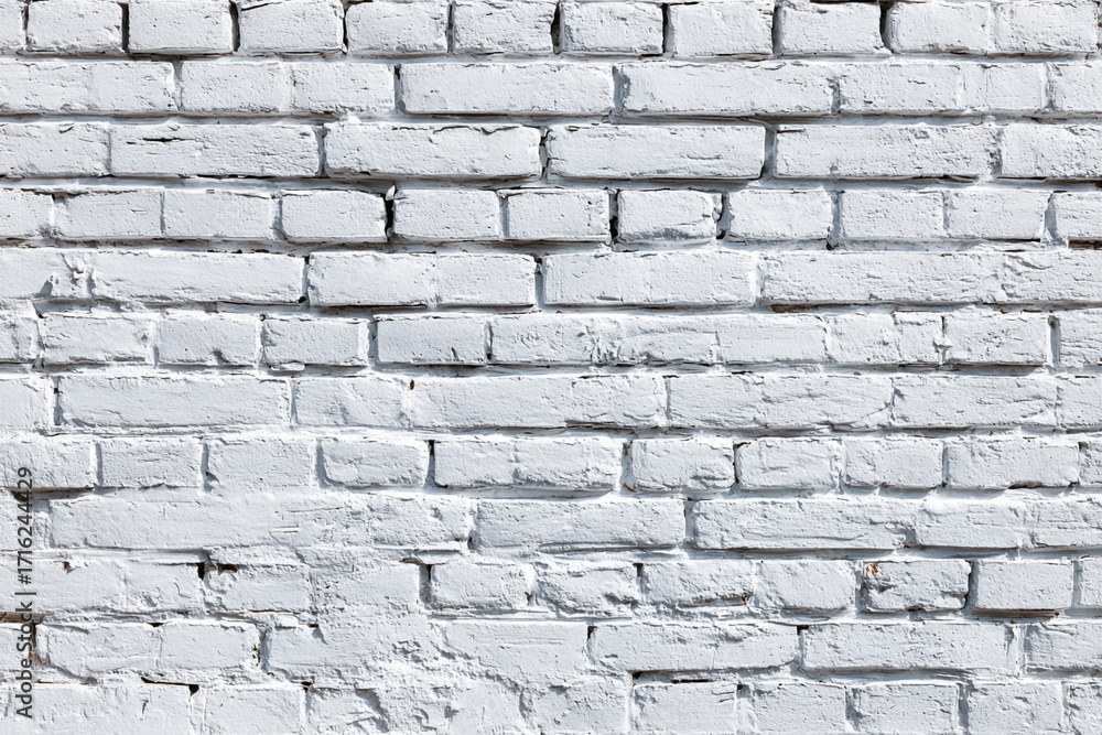 Fototapeta premium White painted brick wall texture background design element