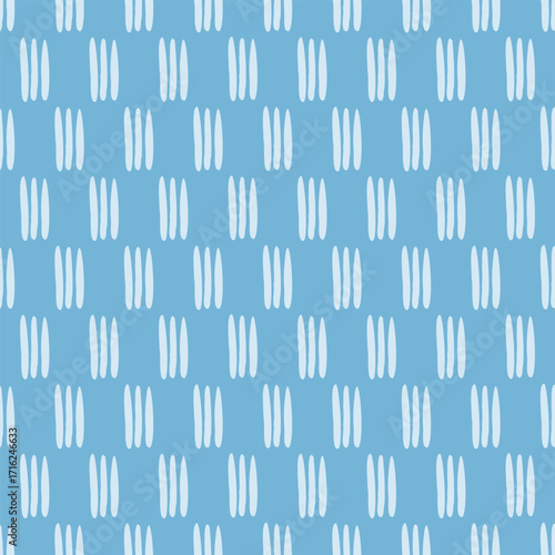 Abstract blue seamless brush stroke pattern