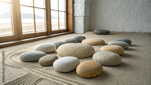 zen garden stones: calm & serenity
