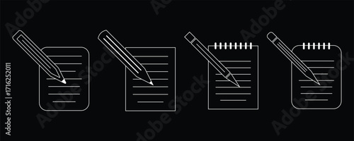 Outline edit icon to modify, change, or update content