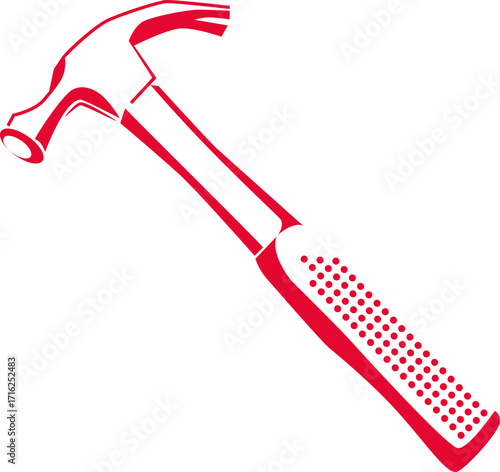 Claw hammer a classic hand tool used in carpentry, woodworking, and general construction. 