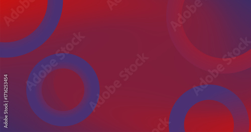 Red Blue Gradient Abstract Copy Space background with circles Gradient mesh include