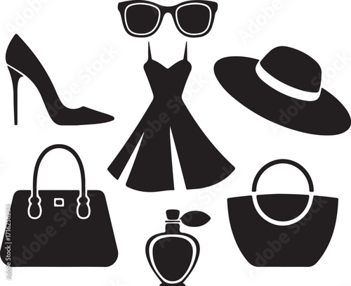 Chic fashion accessories set for stylish women