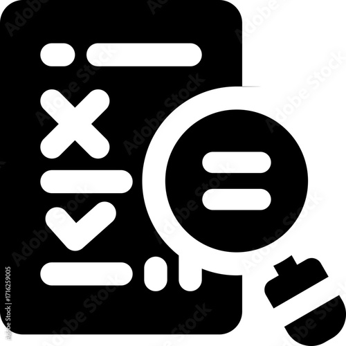 proofreading glyph icon. Strong and solid vector icon for websites, mobile interfaces, presentations, and visual branding. High quality and easy to edit.