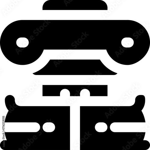 history glyph icon. Strong and solid vector icon for websites, mobile interfaces, presentations, and visual branding. High quality and easy to edit.