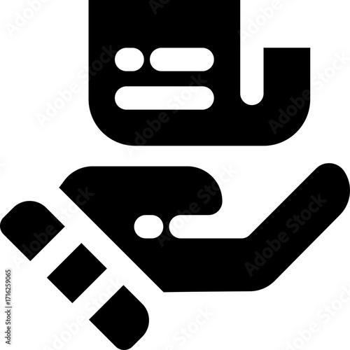 publisher glyph icon. Strong and solid vector icon for websites, mobile interfaces, presentations, and visual branding. High quality and easy to edit.