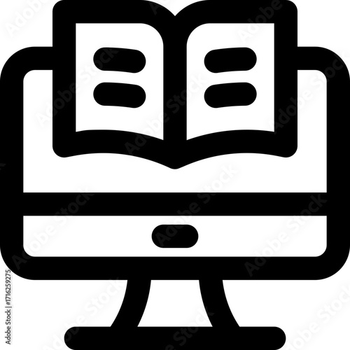 ebook line icon. Clean and minimalist vector icon for websites, mobile apps, presentations, and logos. Fully scalable and customizable for any project.