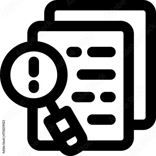 plagiarism line icon. Clean and minimalist vector icon for websites, mobile apps, presentations, and logos. Fully scalable and customizable for any project.