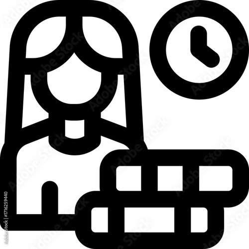 academic line icon. Clean and minimalist vector icon for websites, mobile apps, presentations, and logos. Fully scalable and customizable for any project.