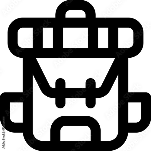 backpack line icon. Clean and minimalist vector icon for websites, mobile apps, presentations, and logos. Fully scalable and customizable for any project.
