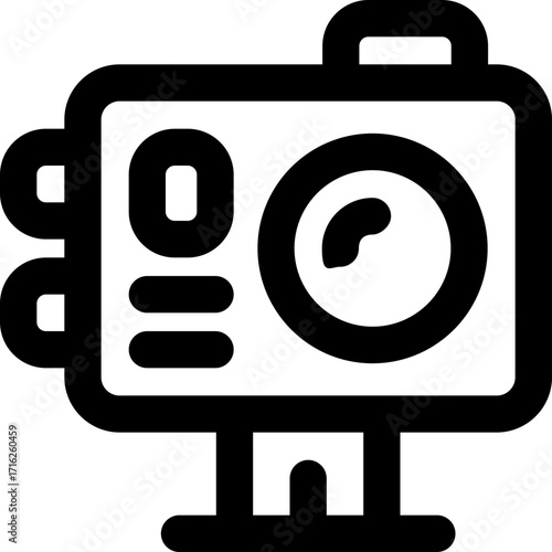 gopro line icon. Clean and minimalist vector icon for websites, mobile apps, presentations, and logos. Fully scalable and customizable for any project.