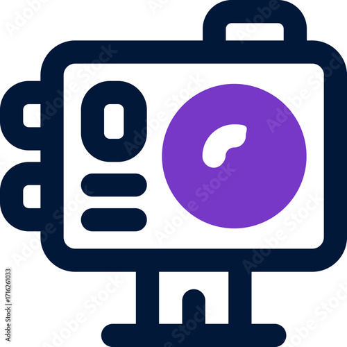 gopro duotone icon. Sleek and modern vector icon for websites, mobile apps, marketing materials, and corporate design. Fully scalable and ready to use.