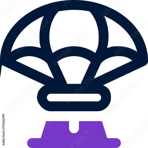 parachute duotone icon. Sleek and modern vector icon for websites, mobile apps, marketing materials, and corporate design. Fully scalable and ready to use.