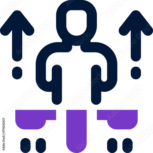 flyboard duotone icon. Sleek and modern vector icon for websites, mobile apps, marketing materials, and corporate design. Fully scalable and ready to use.