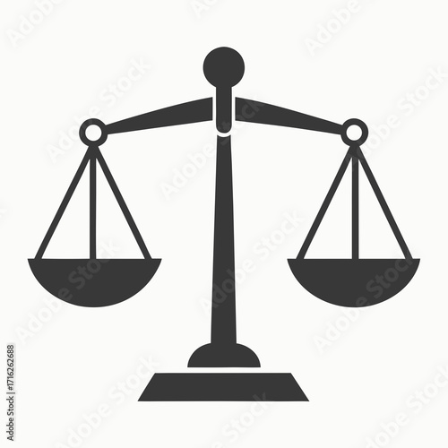 Vector silhouette of a balance scale