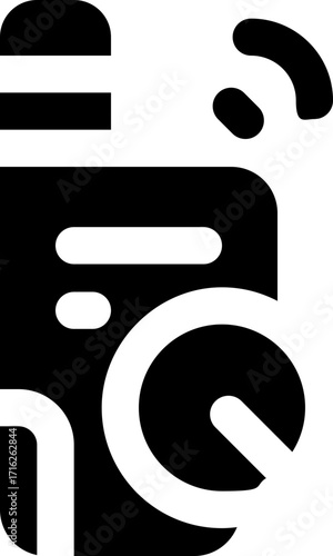 walkie talkie glyph icon. Strong and solid vector icon for websites, mobile interfaces, presentations, and visual branding. High quality and easy to edit.