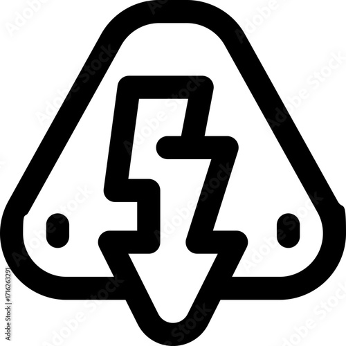 high voltage line icon. Clean and minimalist vector icon for websites, mobile apps, presentations, and logos. Fully scalable and customizable for any project.