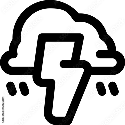 storm line icon. Clean and minimalist vector icon for websites, mobile apps, presentations, and logos. Fully scalable and customizable for any project.