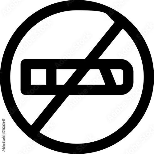 no smoking line icon. Clean and minimalist vector icon for websites, mobile apps, presentations, and logos. Fully scalable and customizable for any project.