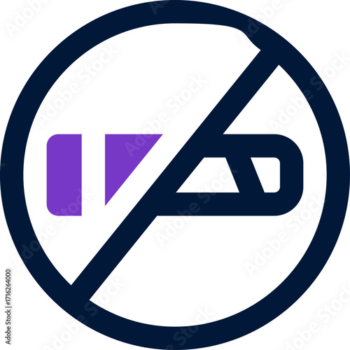 no smoking duotone icon. Sleek and modern vector icon for websites, mobile apps, marketing materials, and corporate design. Fully scalable and ready to use.