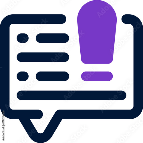 chat alert duotone icon. Sleek and modern vector icon for websites, mobile apps, marketing materials, and corporate design. Fully scalable and ready to use.