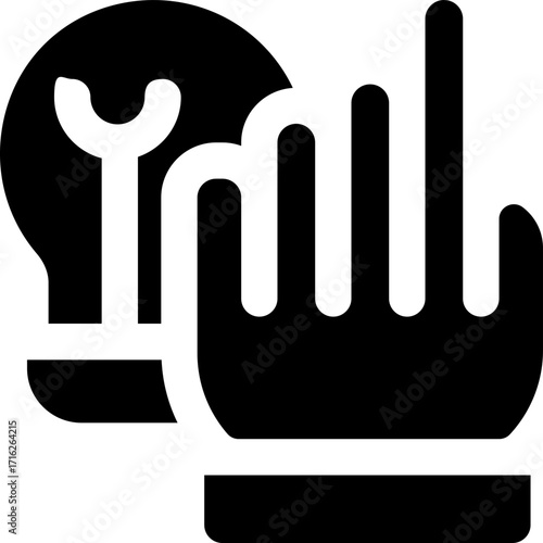 solution glyph icon. Strong and solid vector icon for websites, mobile interfaces, presentations, and visual branding. High quality and easy to edit.