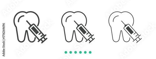 Anesthesia icon. Thin line icon vector