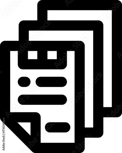 file line icon. Clean and minimalist vector icon for websites, mobile apps, presentations, and logos. Fully scalable and customizable for any project.