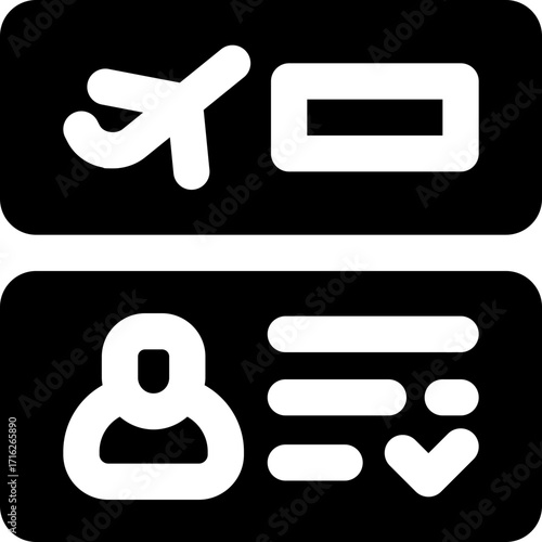 visa glyph icon. Strong and solid vector icon for websites, mobile interfaces, presentations, and visual branding. High quality and easy to edit.